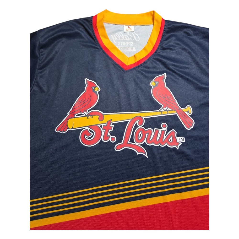 St. Louis Cardinals Bally Sports Midwest Long Sleeve Jersey Mens XL - Picture 5 of 10
